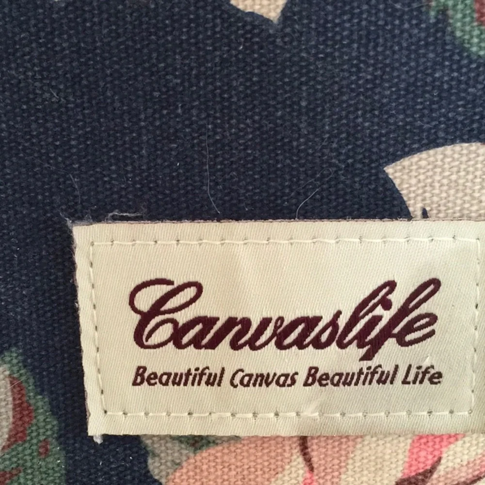 Canvaslife Washed Denim Floral 15.5” Canvas Laptop Sleeve/Case W/ 2 Pockets